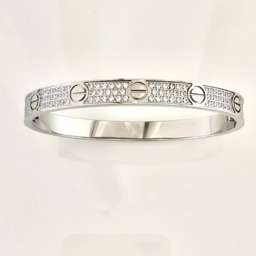 Pavé Screw Bracelet Stainless Steel Classic Model